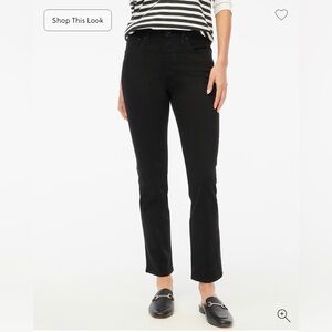 NWT J Crew Petite essential black straight leg jeans all-day stretch P27 BT024